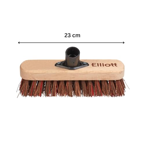 Elliott Besenkopf mit natürlichen Bassinefasern, 23 cm, Braun