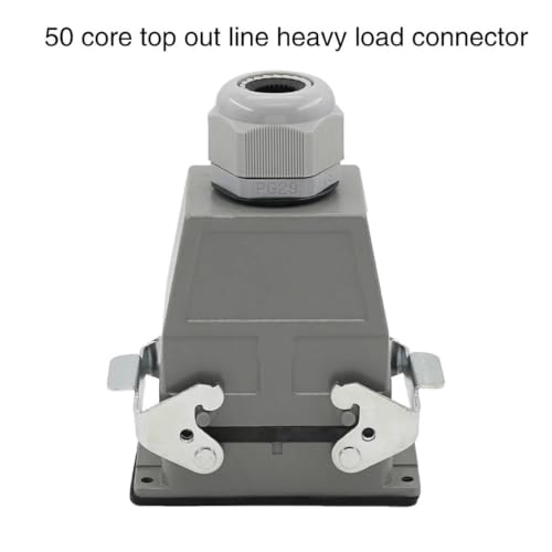 Conector resistente rectangular industrial impermeable HDC-HDD-050 de 50 pins y 10A 5