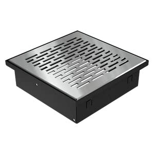 Kratki Kaminbodengitter Pulverbeschichteter Edelstahl Leicht Poliert 15,2x15,2x4,5 cm Poliert