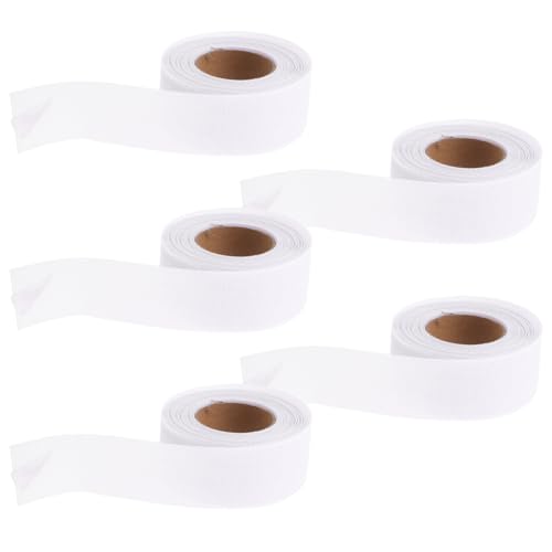 MUELODSIC 5 Rolls 3.5cm Fishbone Boning Hem Tape 5m Fusible Fabric Hemming Tape for Garment Edges Sewing Corset Boning Lining Clothes Hem Guide for Dress and DIY Craft