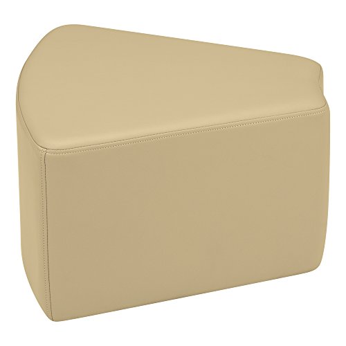 Image of Sprogs 12 inch H Structured Wedge Stool -Flexible Modular Collaborative Soft Seating for Office, Home, Lounge and School Classrooms with Durable Frame -Sand