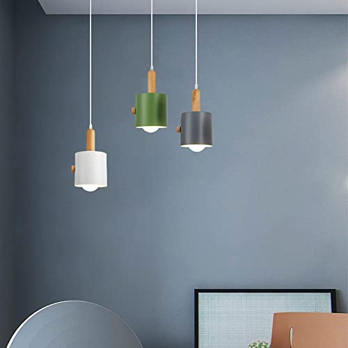 Suspension industrielle 3 lumières macaron rustique réglable - 3