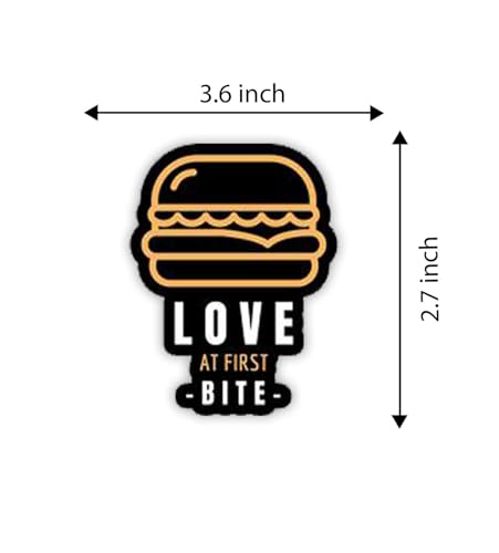 Image of Gift Me Bazar Fast Food Fridge Magnets for Refrigerator Stylish Decor | Home, Kitchen and Office Decoration | Best Souvenir Gift (Burger Love at First Bite)