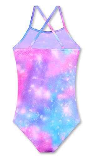 Image of LUOUSE Swimwear for Girls Swimsuits Quick Dry Cross-Back Adjustable Strap Bathing Suit for Kids 2-13 Years