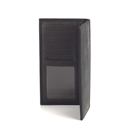 ARIAT Men's Black Leather Bifold Wallet with Embossed Logo3