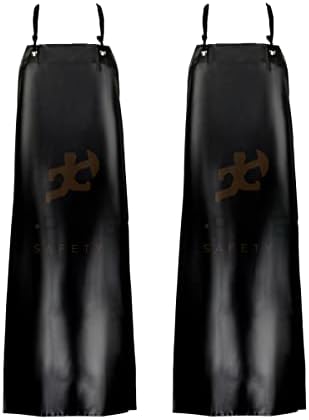 Xpose Safety Heavy Duty Vinyl Apron - Industrial Grade Waterproof Material For Ultimate Protection, Lab Work, Meat and (2)