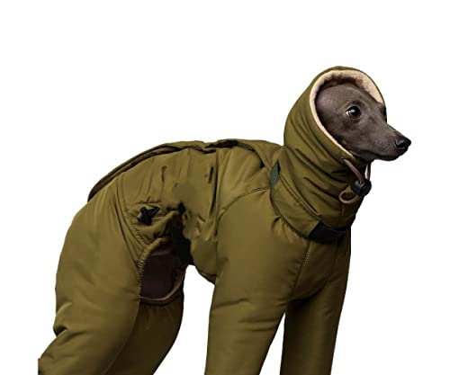 TWO T Italian greyhound coat,Sheep fleece jumpsuit, whippet Warm dog Cotton clothing (Small)