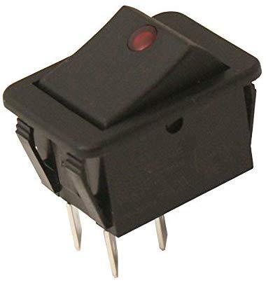 Grant On/Off Double Pole Switch (neon) EFBS19, Black