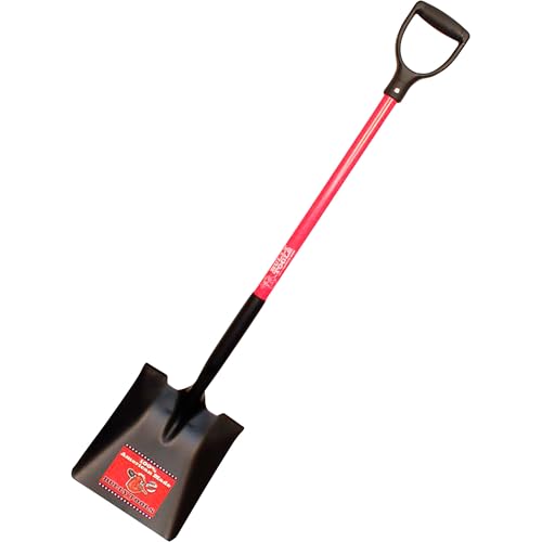 Bully Tools Square Point Shovel – Heavy Duty 14-Gauge Steel