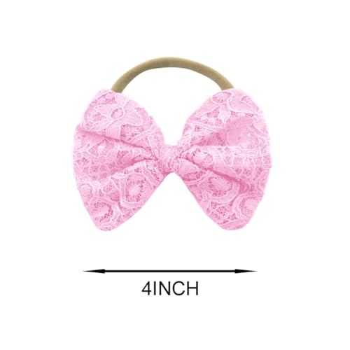 Image of BGFKS Baby Girl Tutu Dress Elegant Lace Pom Pom Flutter Sleeve with Flower Headband Set