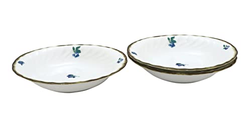 【Amazon.co.jp限定】【業務用 セット】昭和レトロな浪漫食器シリーズ 24p 楕円 カレー&パスタ皿(果実ブルーベリー)3枚セット