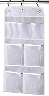 Misslo Hanging Mesh Pockets Hold 340oz/1000ml Shampoo Shower Organizer with Over the Door