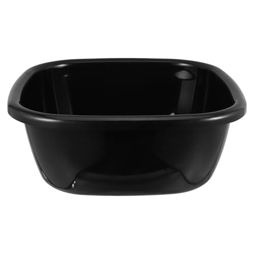 MOBUTOFU Palangana Cuadrada de Plástico Negro para Lavar Platos y Ropa Gran Capacidad, Ligera y Resistente para Uso Doméstico en Cocina y Hogar