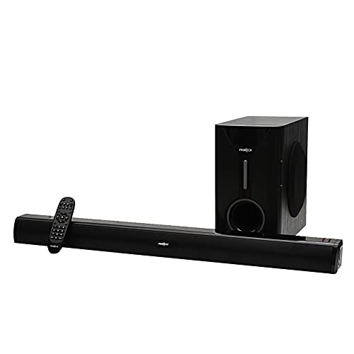 Image of FRONTECH Mark Multimedia Bluetooth Soundbar Speaker with Subwoofer | 4x20W Drives (5 cm) & 40W Subwoofer (13.3 cm) | USB & TF Compatible | HDMI & AUX Input | Wall Mounting | 1 Year Warranty (Black)