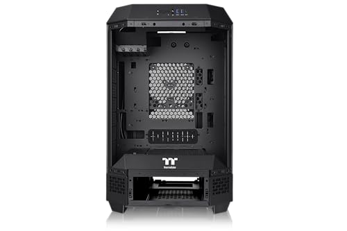 Image of Thermaltake Tower 300 Black Micro-ATX Case; 2x140mm CT Fan Included; Support Up to 420mm Radiator; Optional Chassis Stand Kit Allows Horizontal Display; CA-1Y4-00S1WN-00; 3 Year Warranty