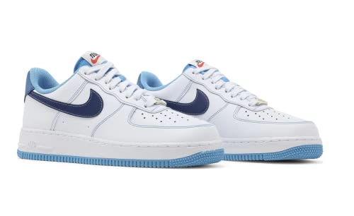 Nike Scarpe da basket da uomo Air Force 1 '07 An20, Bianco/blu reale scuro., 45.5 EU