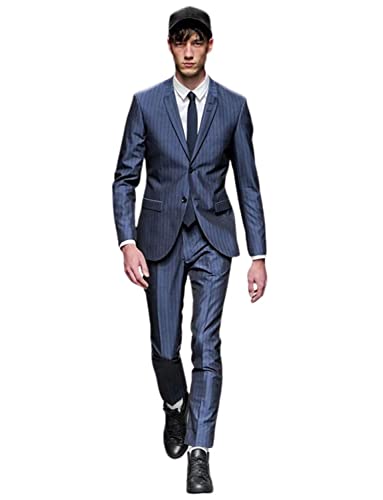 Costume à rayures pour homme : l'ensemble smoking 2 pièces élégant pour vos grands événements