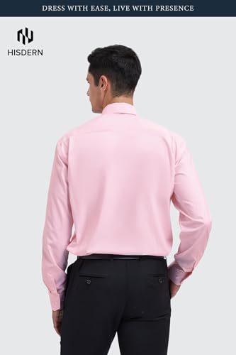 Image of HISDERN Mens Dress Shirt with Tie Pocket Square Set Classic Button Down Shirt Matching Tie Long Sleeve Shirts