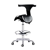 FXLUHAY Hocker Ergonomischer Sattelstuhl, Hydraulisch Drehbarer Verstellbarer Hockerstuhl for Büroküchenklinik Und Labor,65~85CM(52~70CM)