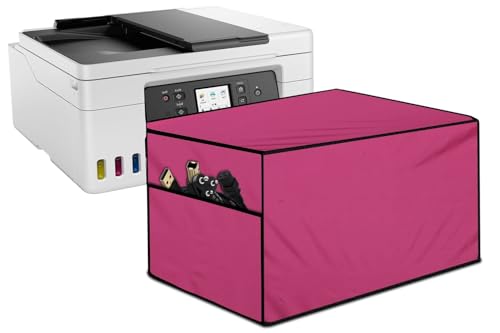 Image of The Furnishing Tree Polyester Waterproof & Dustproof Printer Cover - Compatible with Auto Duplex Brother HL-L3220CDW Printers, Pink , Dimensions in DxWxH - ( 40x42x26 CM)