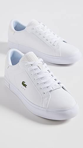 Lacoste Men's Powercourt 2.0 Leather Heel Pop Sneaker4