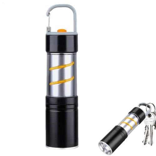 Genérico Linterna Recargable, Modos De Iluminación Portátiles 3 Pequeñas Antorcha LED, Antorcha De Llavero De Mano Ajustable Para, Caminar, Caminar
