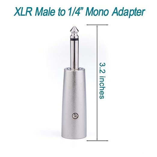 Image of XLR to 1 /4 Inch Male Stereo Adapter [ 1 Piece ]- 6.35mm TS to XRL Male Gender Changer Connector