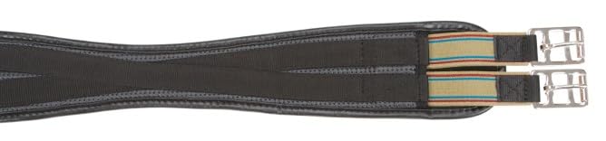Kerbl 321058 Sattelgurt, PU, geschweift 140 cm, Schwarz