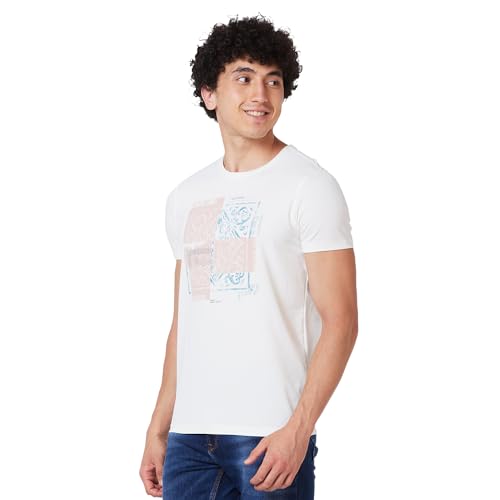 Image of Spykar Men's Slim Fit Round Neck Half Sleeve Solid Casual T-Shirt
