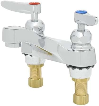 4" Centerset Faucet, Qt Ceramas, 2.2 Gpm Aerator, Lever Handles W/Vr Screws