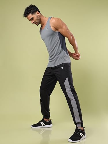 Image of TECHNOSPORT Men's Solid Slim Fit Scoop Neck Sports Innerwear Vest with TECHNOCOOL+ Quick Dry Anti Odour Anti Microbial 2 Way Stretch Soft & Smooth Activewear