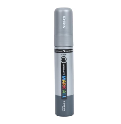LYRA Graduate Mark All Paint Marker, 15mm XL Tip, Silver