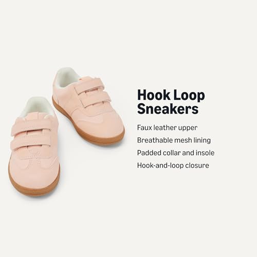 Image of Amazon Essentials x Sofia Grainge Unisex Kids and Toddlers' Hook and Loop Sneakers with Rubber Sole