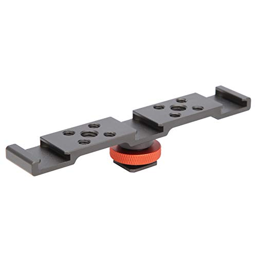 Oumij1 Uchwyt na kamerę Hot-Shoe, adapter 3 w 1, uchwyt przedłużający do aparatu i telefonu komórkowego (pistolet szary)