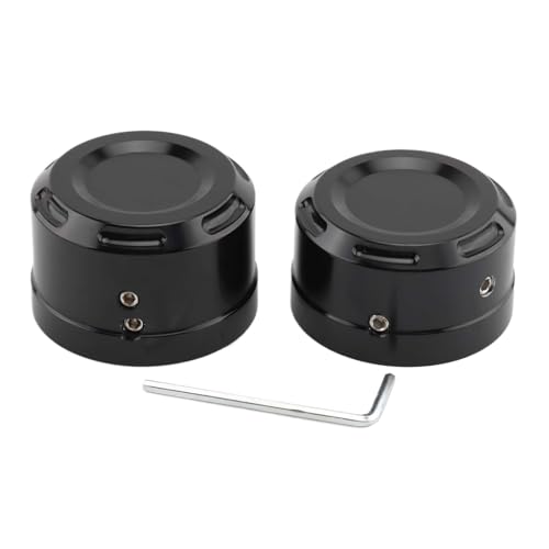 Soufflets d'amortisseur moto et cache-écrou d'axe arrière noir pour Harley Fat Boy 18-24