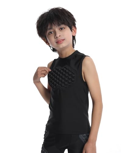 Topeter Baseball Chest Protector Shirt for Youth Kids, Heart Guard Sternum Protection Tank Tops for Goalies Catchers3