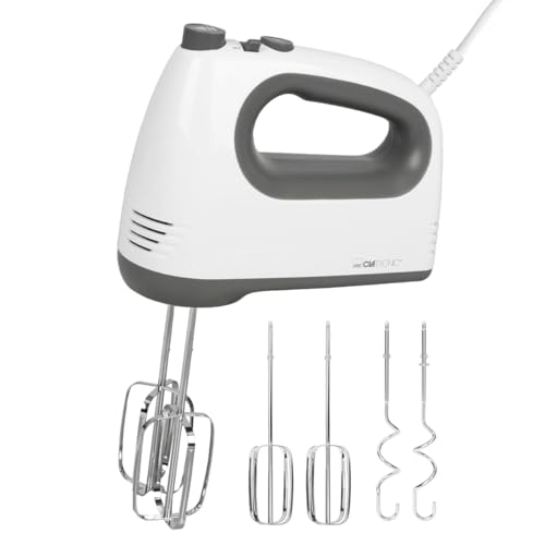 Clatronic HM 3775 Mixeur à main/batteur à main/batteur à main avec 5 niveaux de vitesse, niveau...
