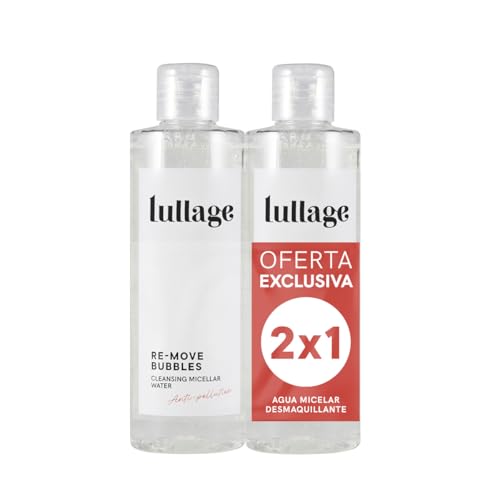 Lullage Pack 2x1 Re-Move Bubbles Agua Micelar Desmaquillante – Limpia, Purifica y Elimina Impurezas con Suavidad