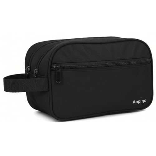 Image of Polyester Multipurpose Toiletry Kit Bag for Man and Women's | Double Compartment Travel Essentials Travel Organizer Travel Pouch for Men Travel Kit for Toiletries