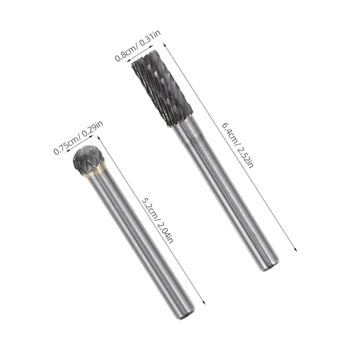 Set de 6 fresas rotativas de carburo de tungsteno 6x8mm miniatura 2