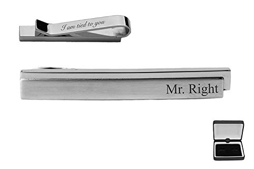 personalized silver tie clip engraved free - ships from usa