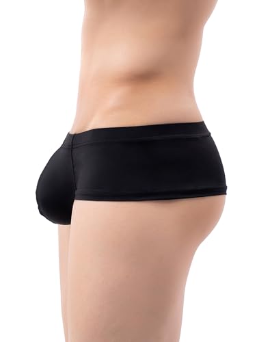 iKingsky Men's Silky Cheeky Boxer Briefs Sexy Brazilian Back Mens Underwear Smooth Mini Cheek Thong Under Panties2