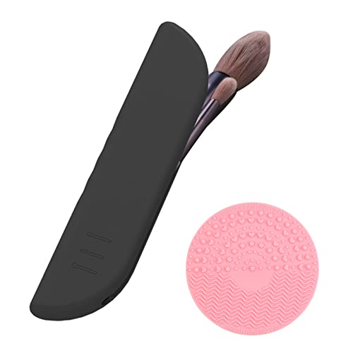 XIACIBDUS - Soporte para brochas de maquillaje, silicona para viaje, soporte para pinceles de maquillaje y pinceles de maquillaje Cover
