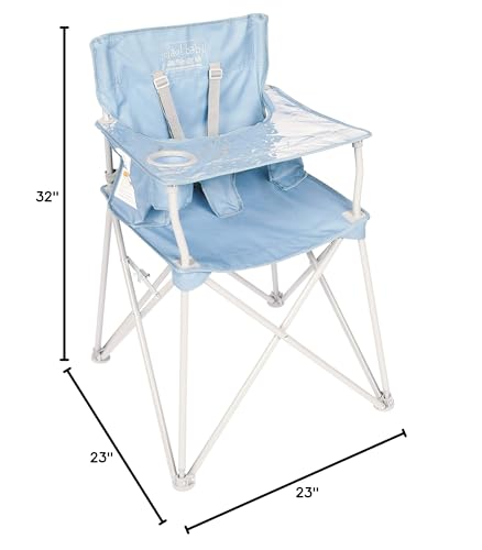 Image of ciao! baby Portable High Chair, for Travel and Camping, Slate Blue