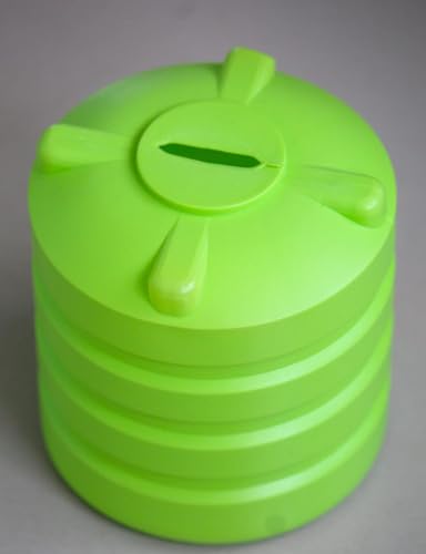One Time Use - Tank Shaped Coin Box (Multicolor) - Money Saving Bank - Money Piggy Bank Storage Container - Plastic Coin Bank, artdeco (Pack of 2)