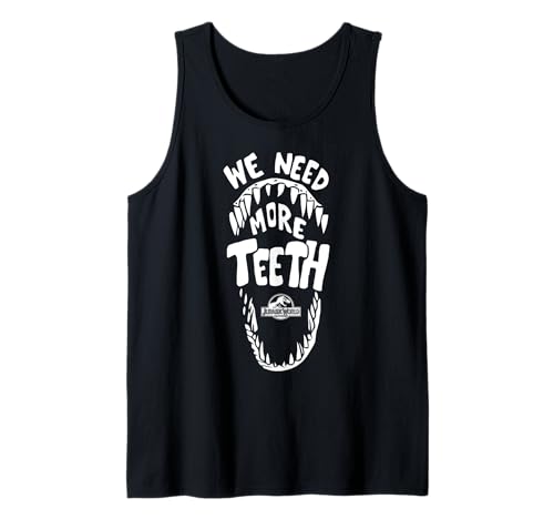 Jurassic World We Need More Teeth Tank Top débardeur geek cinéma pour homme et ado