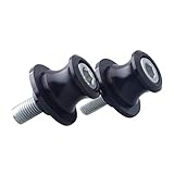 Einfache Installation. H HILABEE 2 Pcs. Motorrad Bobbins Schwingen Ständer Schrauben, Universal M10 Ständeraufnahme Schrauben - Schwarz