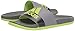 adidas Unisex Adilette Comfort Slide Sandal, Grey/Semi Solar Slime/Semi Solar Slime, 18 US Men
