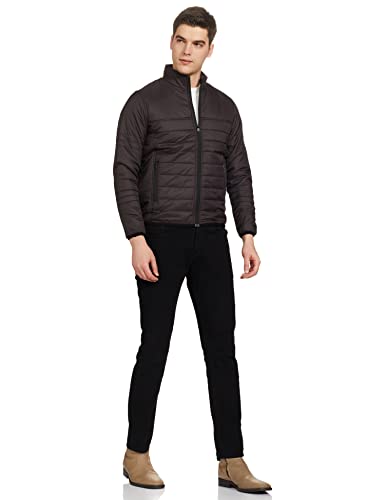 Image of Spykar Polyester Blend Men's Standard Length A-Line Coat