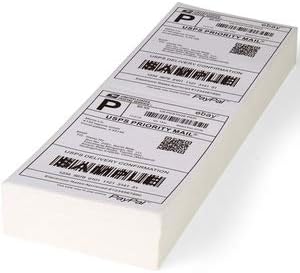 ProLine Fanfold 4" x 6" Direct Thermal Labels with Perforated Line, 500 Per Stack (1 Stack (500 Labels))
